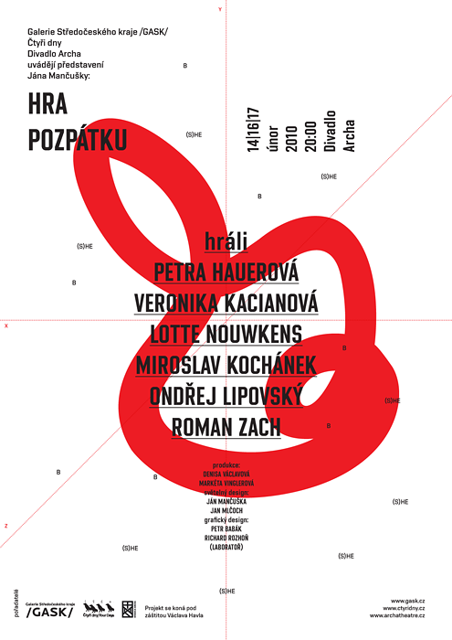 Ján Mančuška / Hra pozpátku / plakát